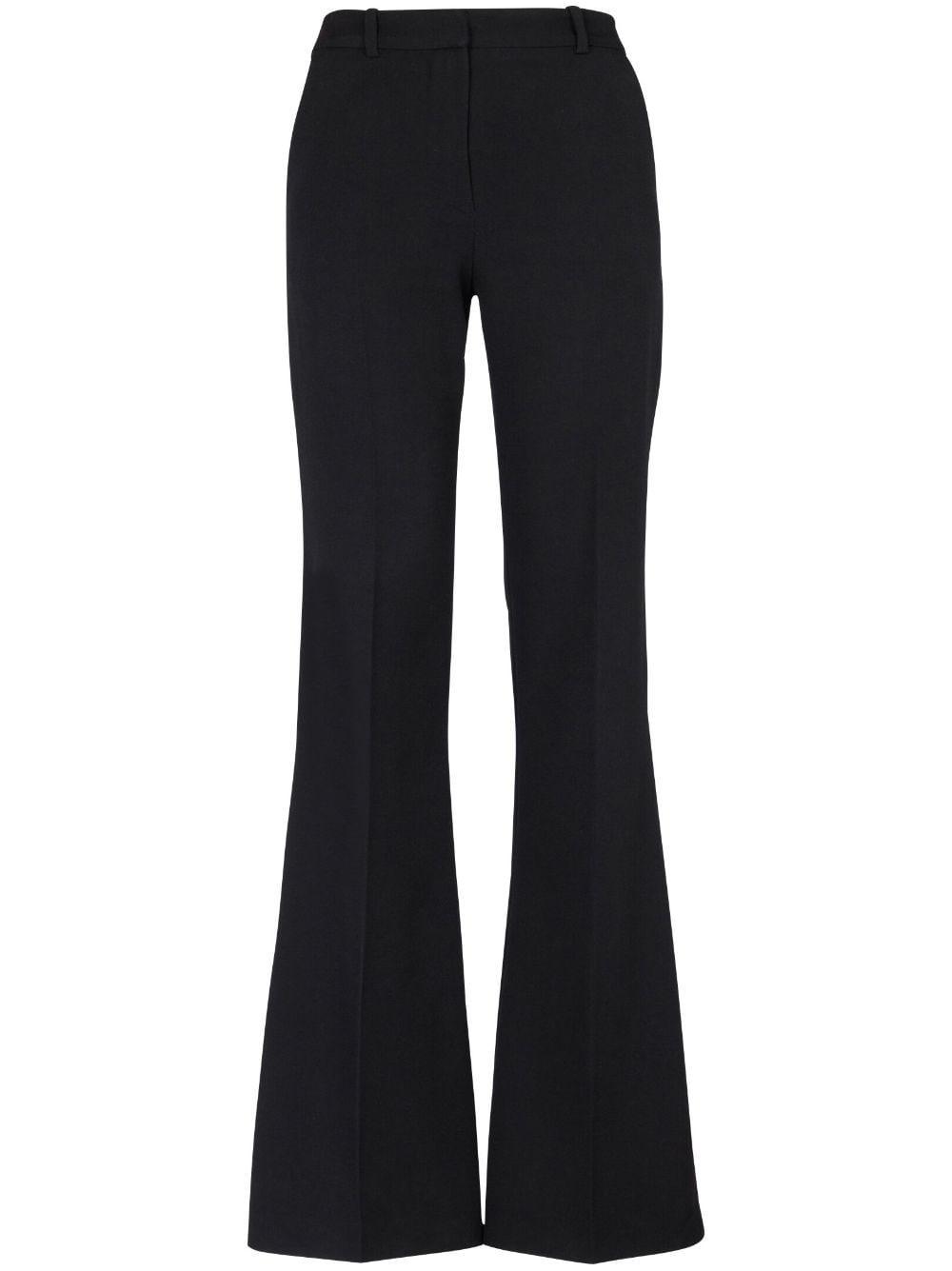 BALMAIN High-waisted Flared Trousers In Black Product Image