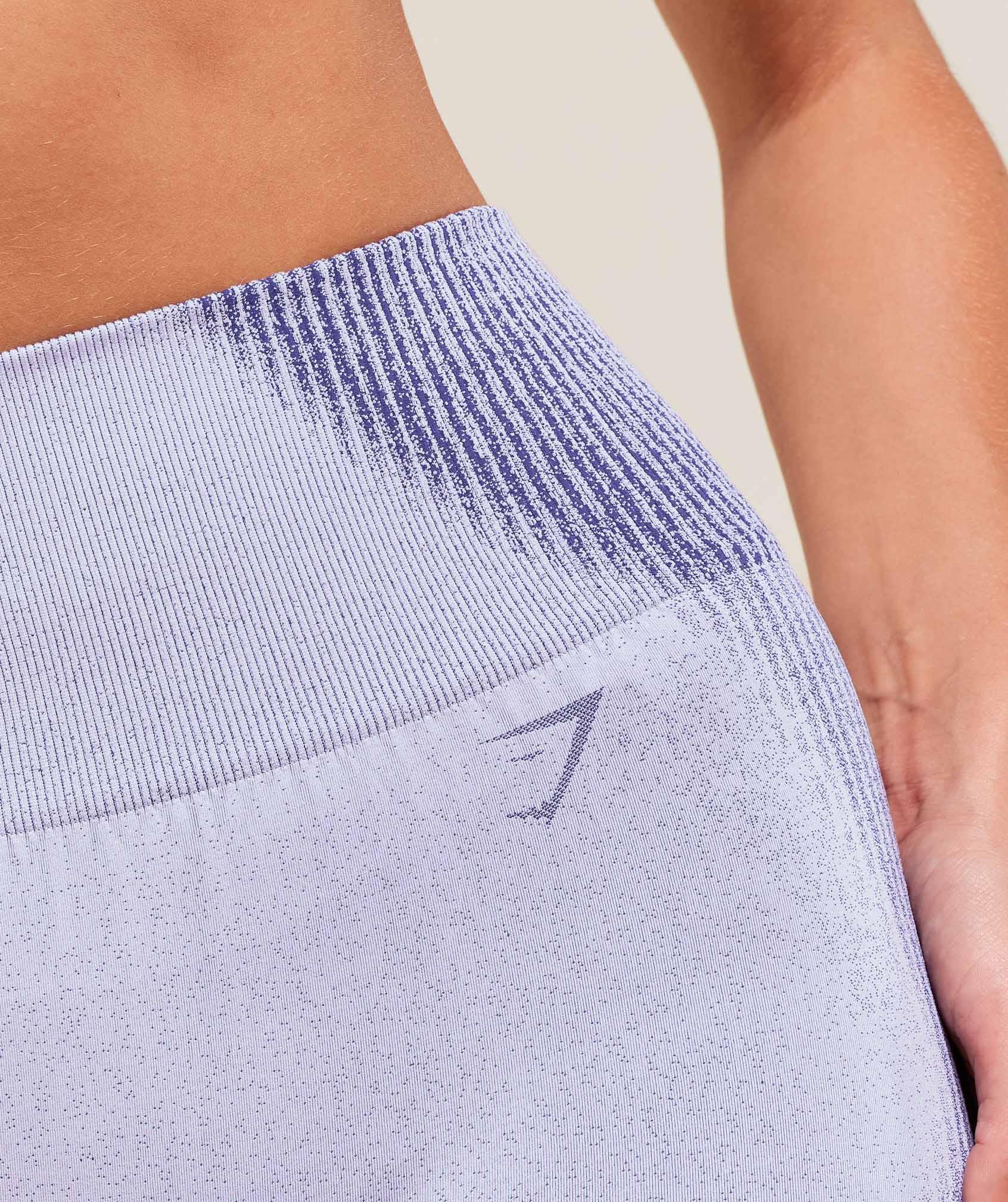 Gymshark Diffuse Seamless Shorts - Fresh Lilac/Cobalt Purple Female Product Image
