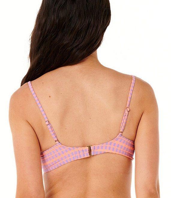 Rip Curl Isles Plaid Scoop Waist Shirred Cheeky Swim Bottom Product Image