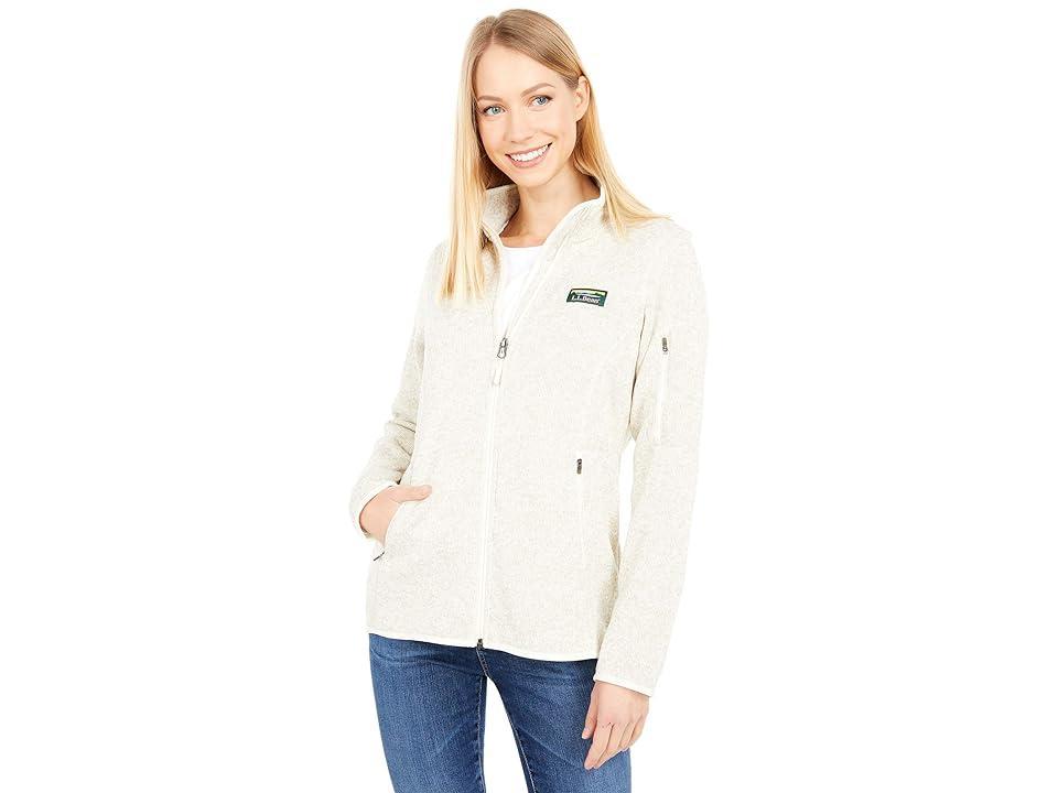 L.L.Bean Fleece Knit Stand Collar Long Sleeve Full Zip Sweater Jacket Product Image