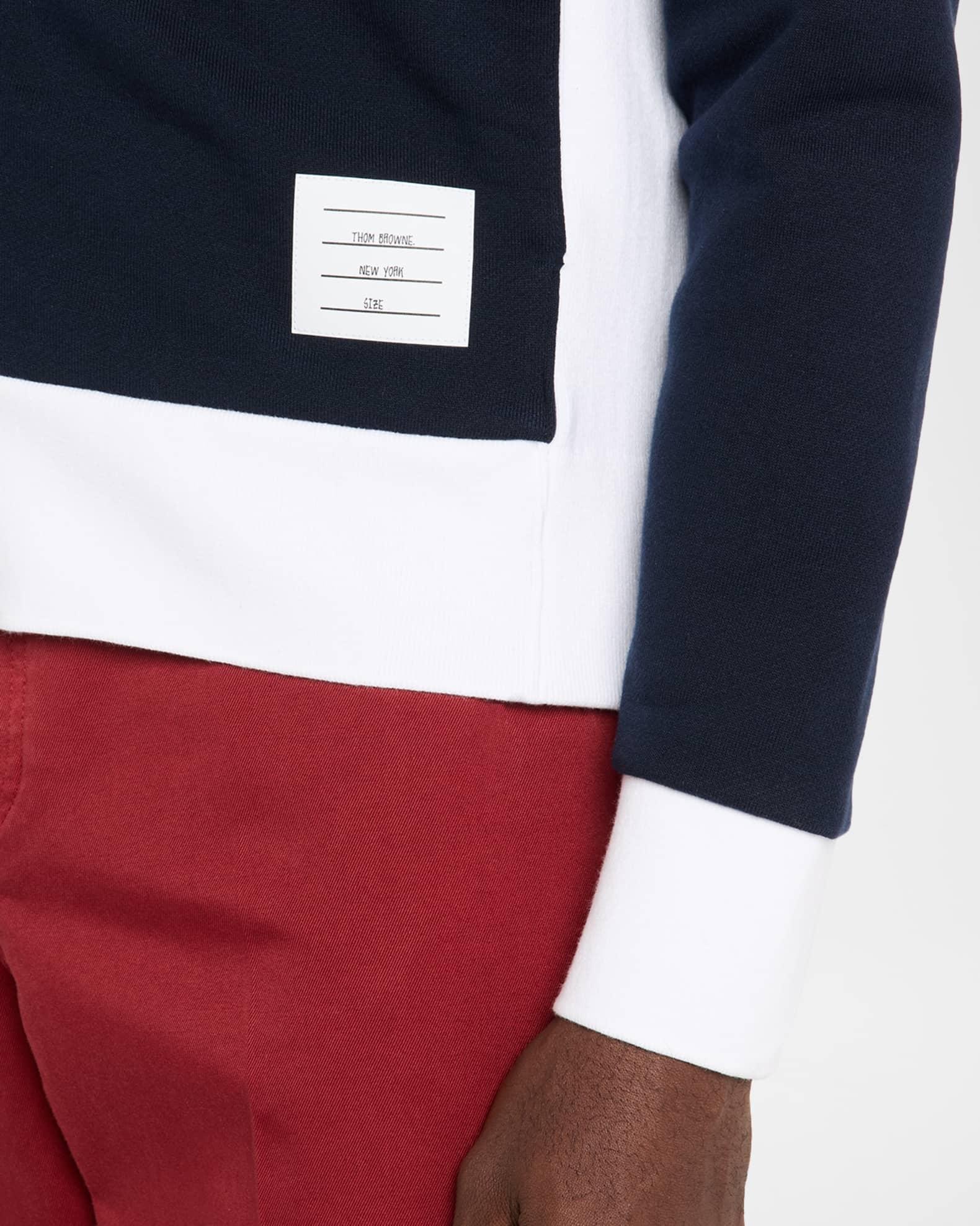 Men's Cotton 4-Bar Stripe Full-Zip Hoodie Product Image