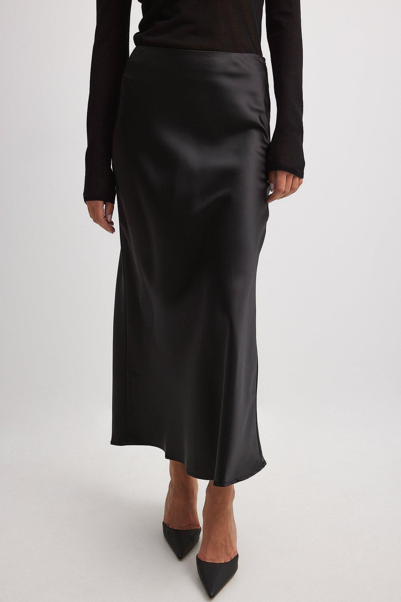 Satin Midi Skirt Product Image