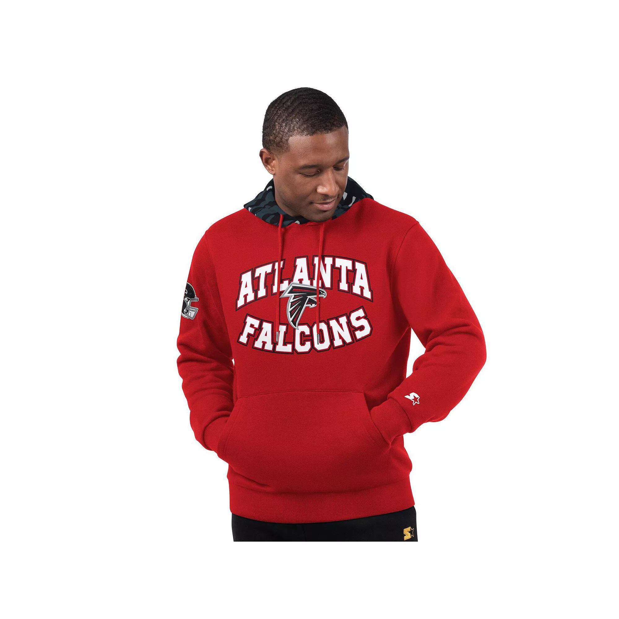 Men's Starter Red Atlanta Falcons Thursday Night Gridiron Pullover Hoodie,  Product Image