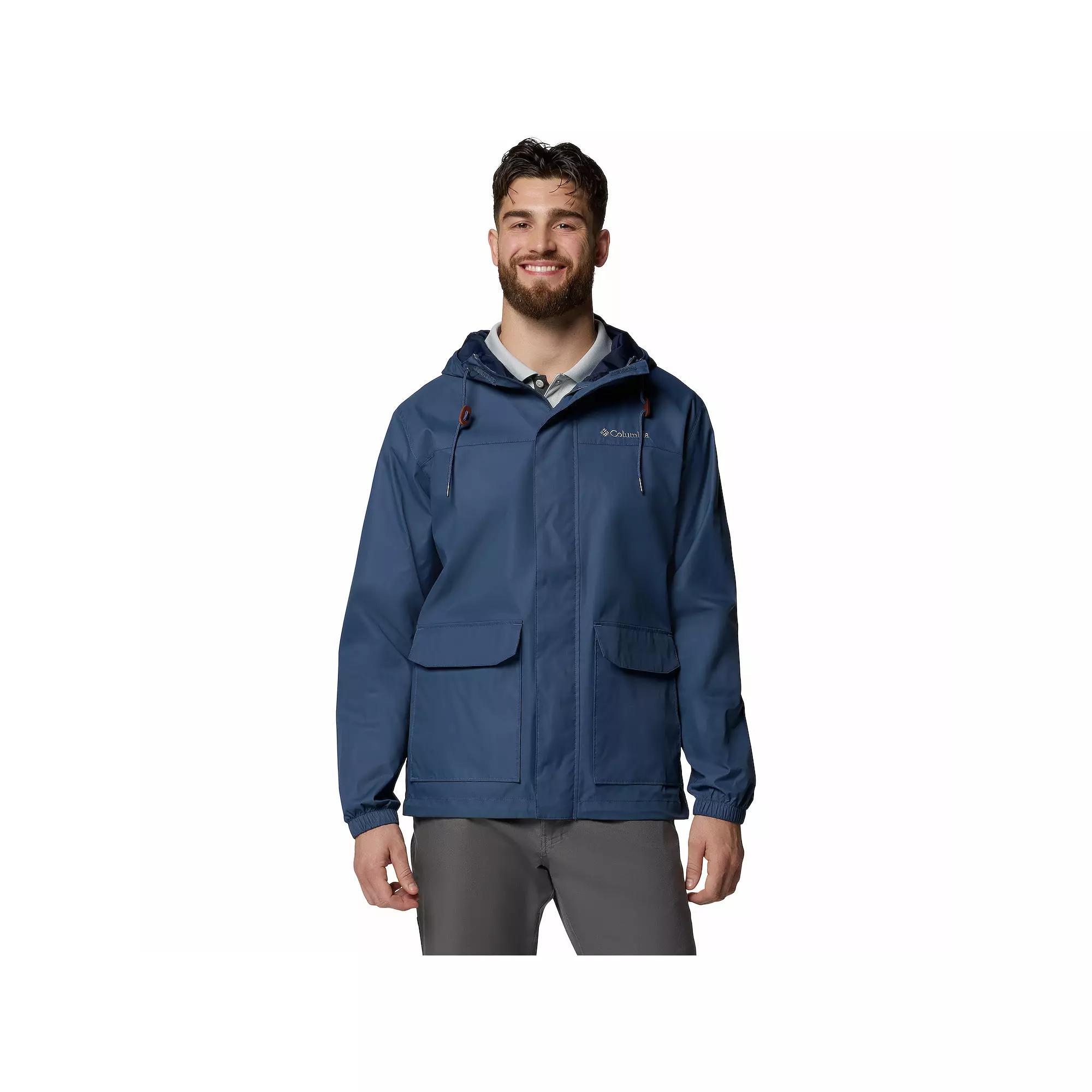 Men's Columbia The Drizz Omni-SHIELD™ Rain Jacket, Size: Medium, Dark Mountain Product Image