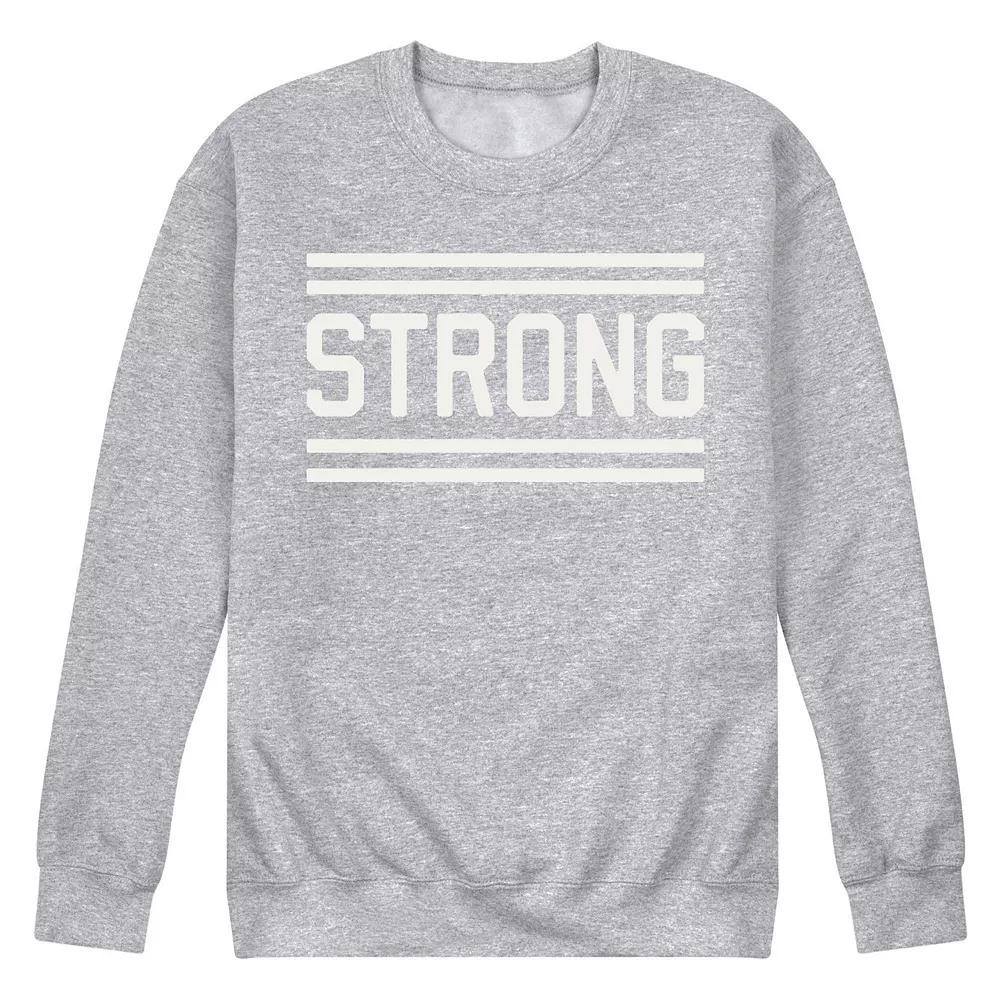 Men's Strong Fleece Sweatshirt, Size: Medium, Pink Product Image