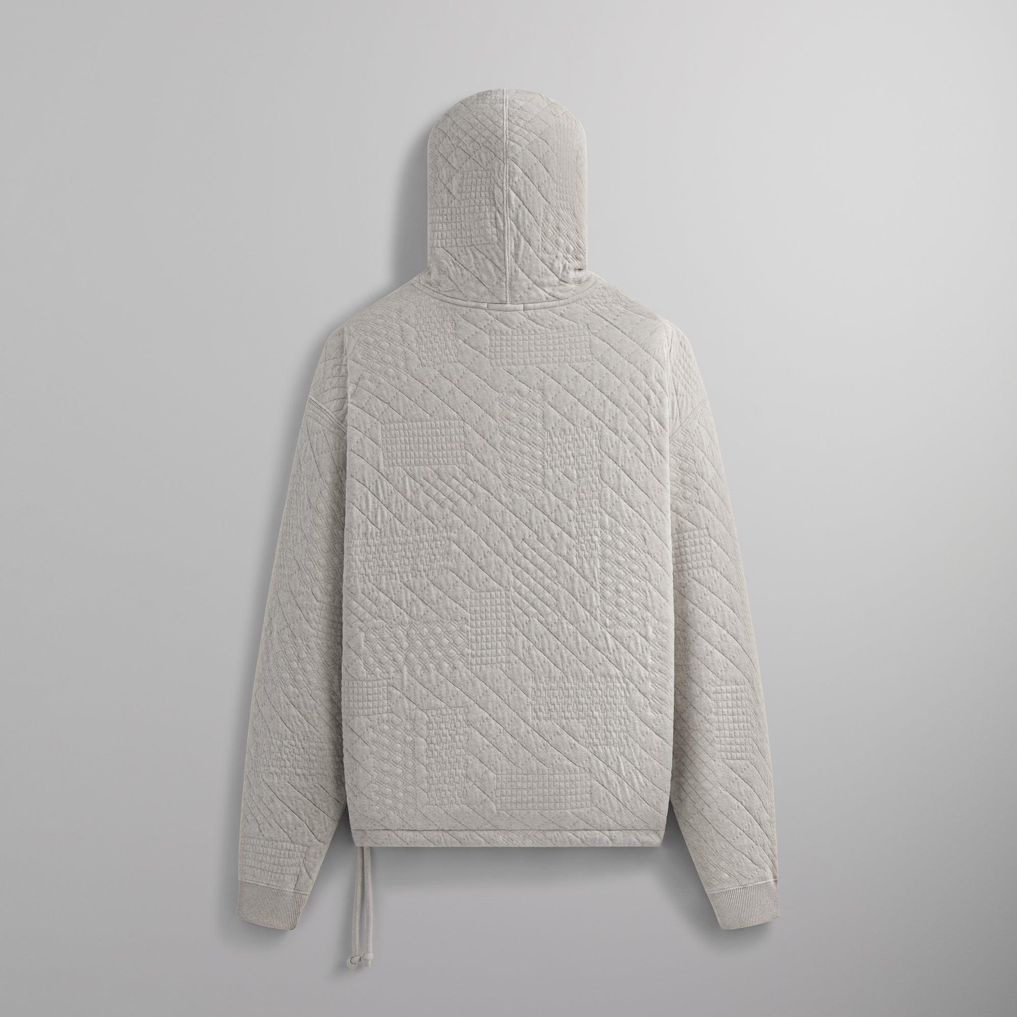 Kith Mixed Stitch Interlock Williams III Hoodie - Light Heather Grey Male Product Image