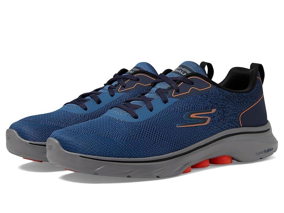 SKECHERS Performance Go Walk 7- Ennoble Grey) Men's Walking Shoes Product Image