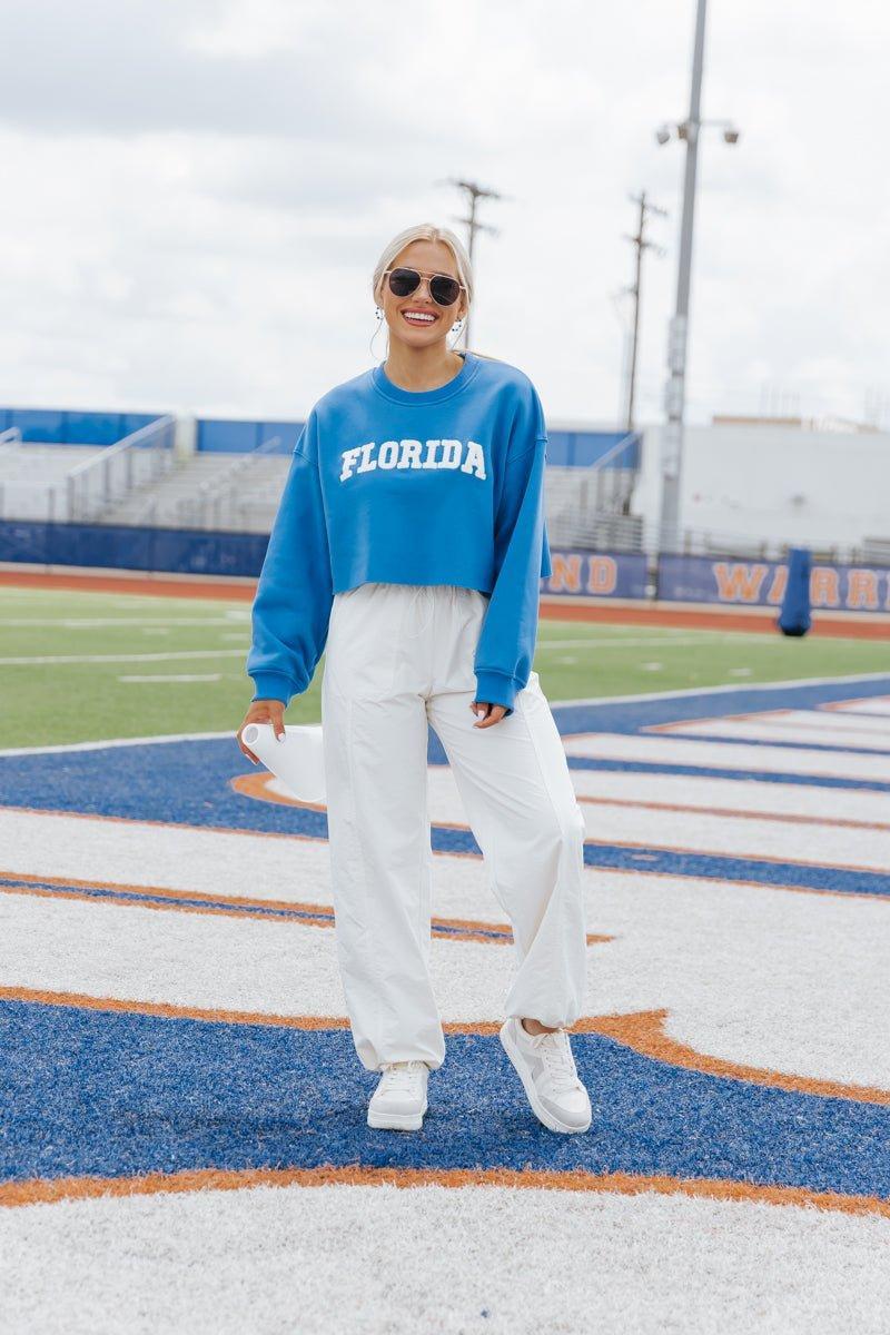 Florida Blue Cropped Sweatshirt - FINAL SALE Product Image