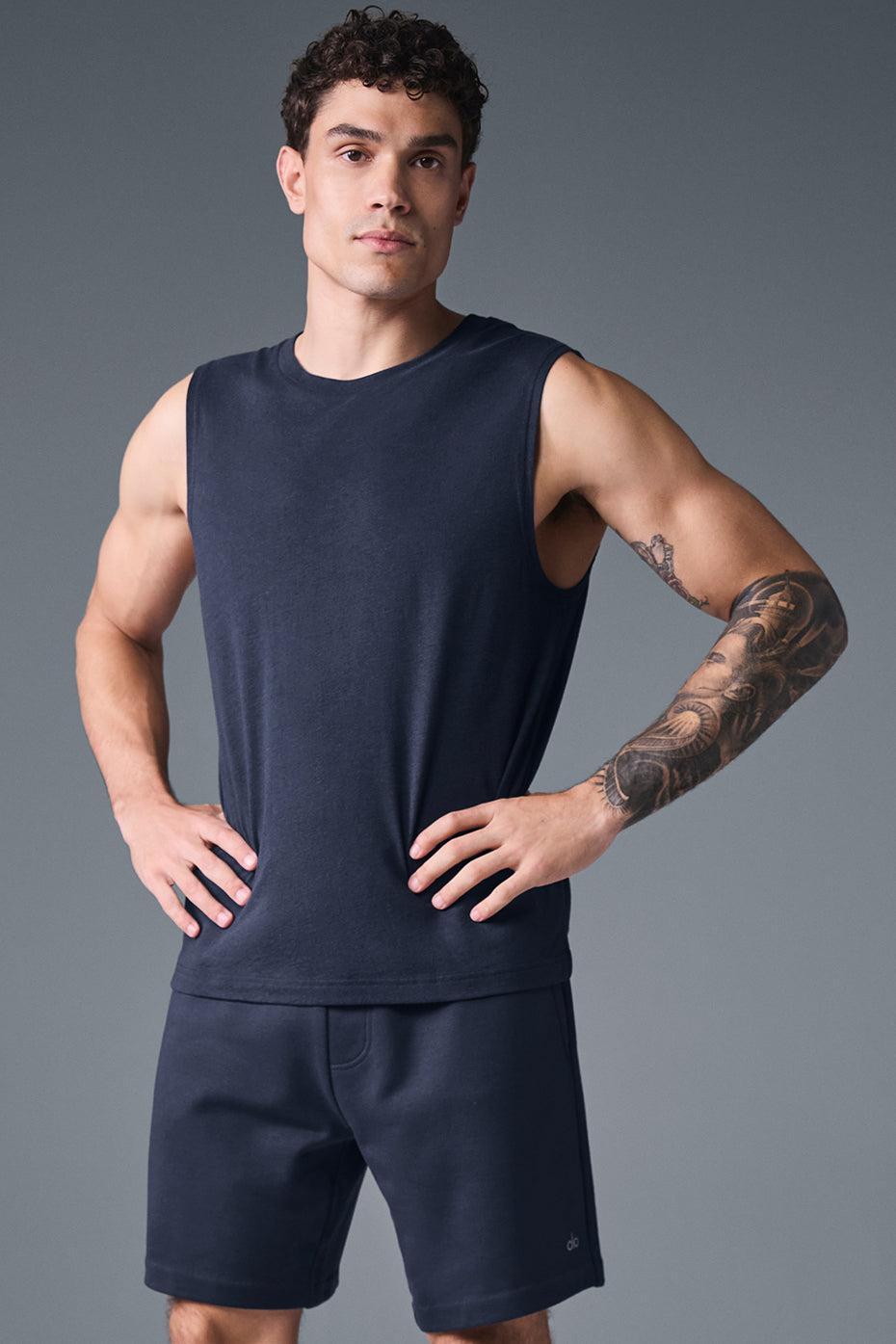 The Triumph Muscle Tank - Navy Product Image