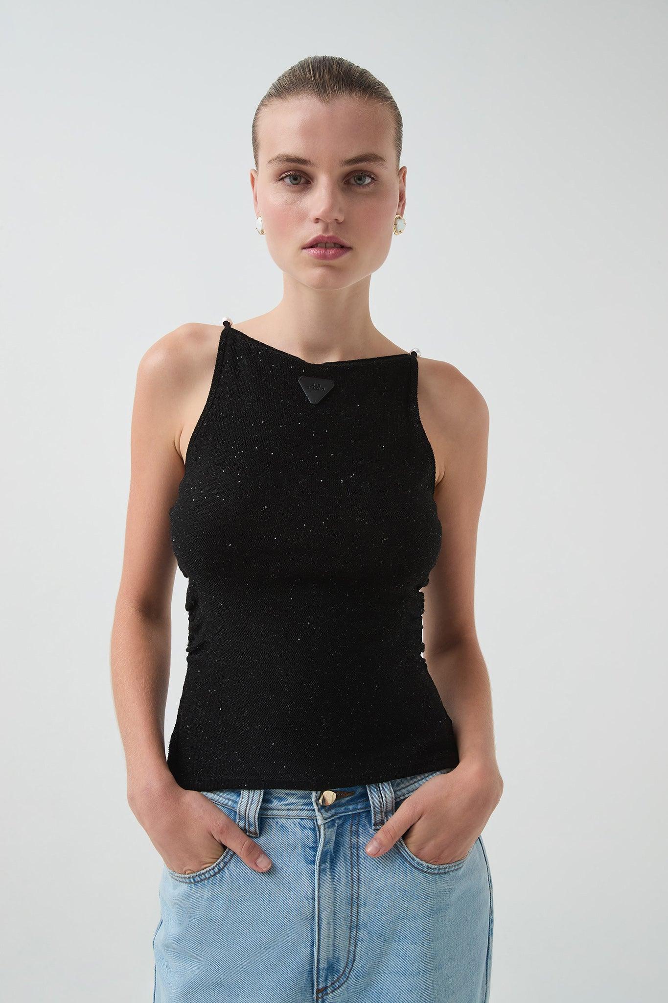 Ariel Sequin Knit Top Product Image