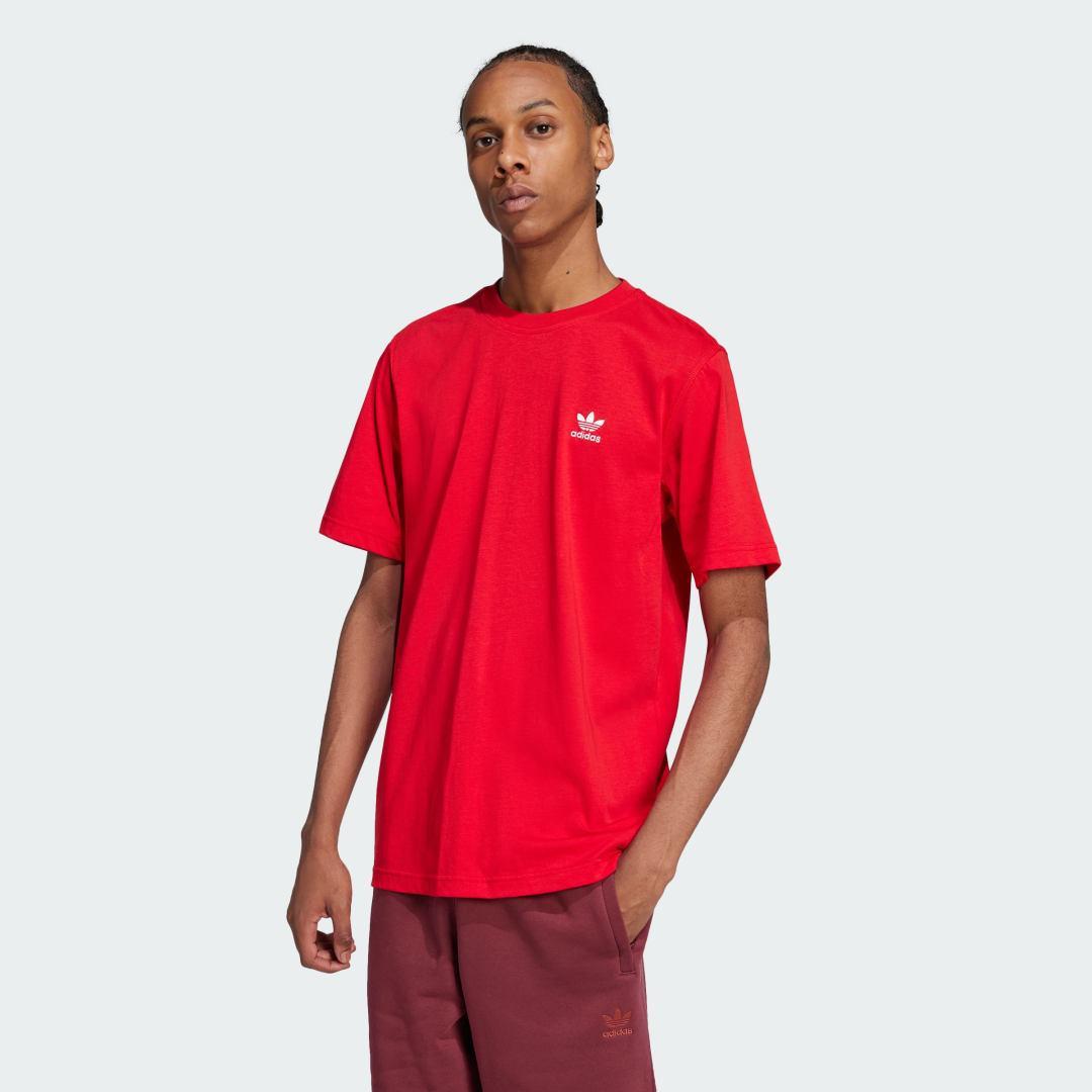 adidas Trefoil Essentials Tee Better Scarlet L Mens Product Image