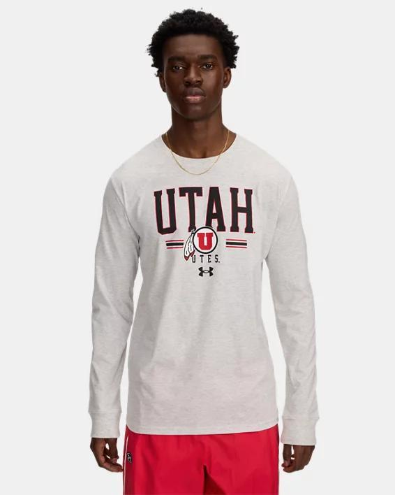 Mens UA Performance Cotton Collegiate Long Sleeve Product Image