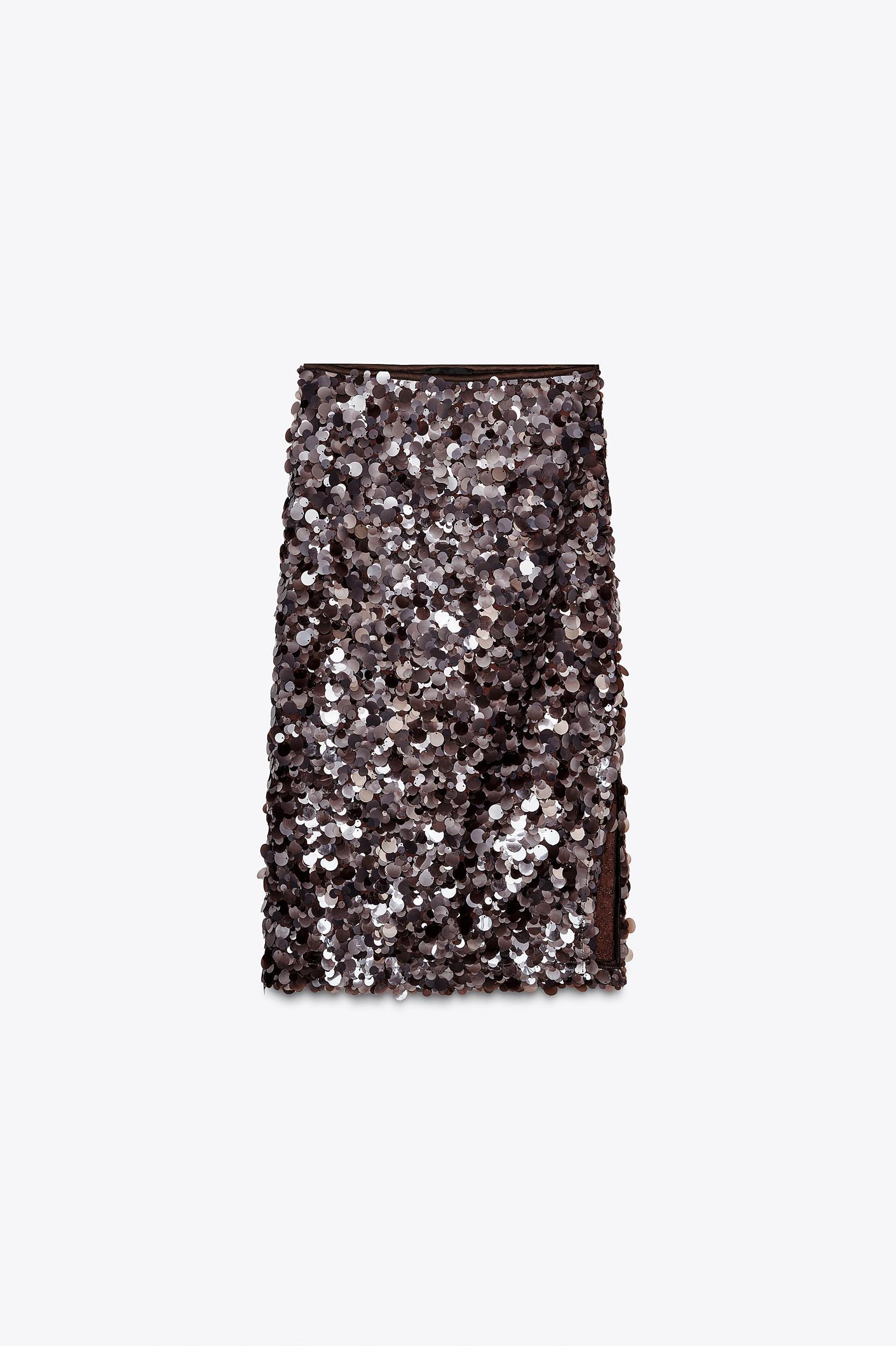 SEQUIN MIDI SKIRT Product Image