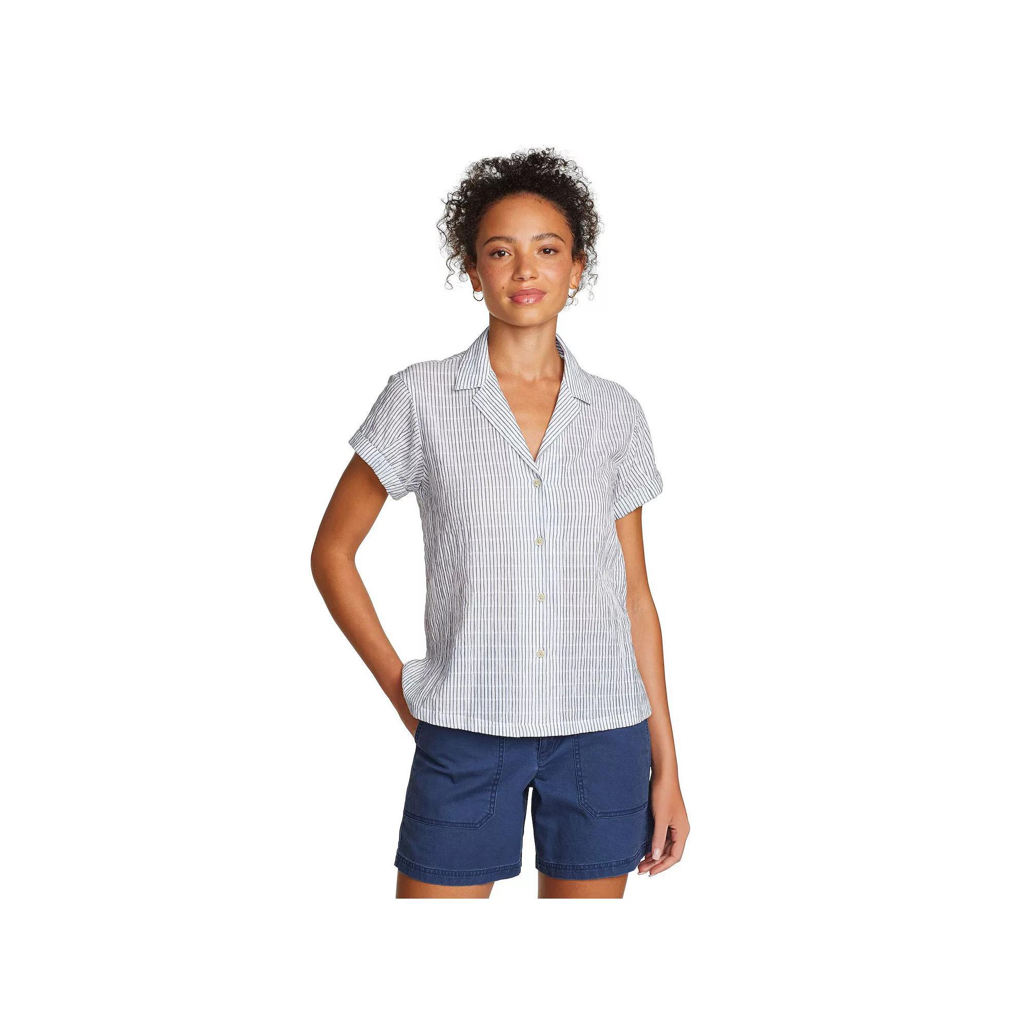 Women's Eddie Bauer Short Sleeve Packable Camp Shirt,  Product Image