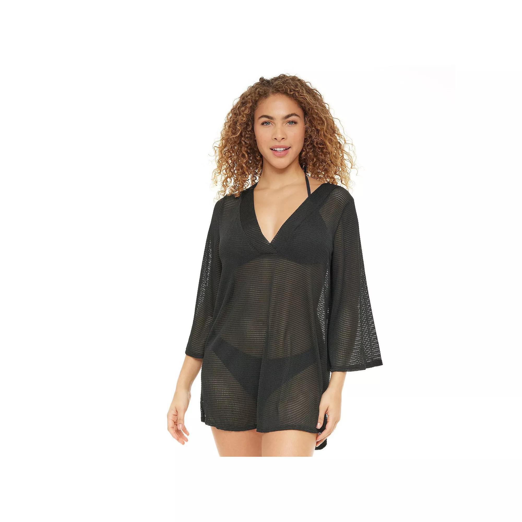 Women's Jordan Taylor Bell-Sleeve Swim Cover-Up Tunic,  Product Image