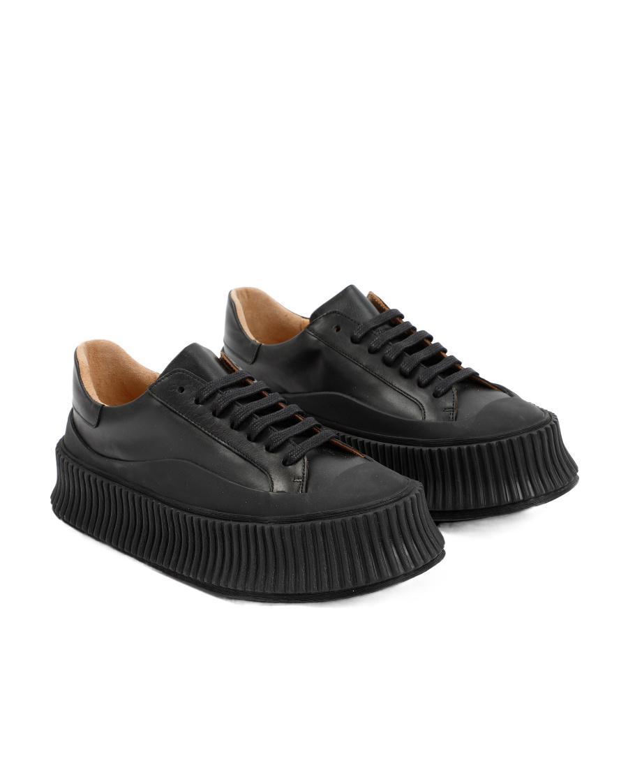 JIL SANDER Low-top Lace-up Trainers In Black Product Image