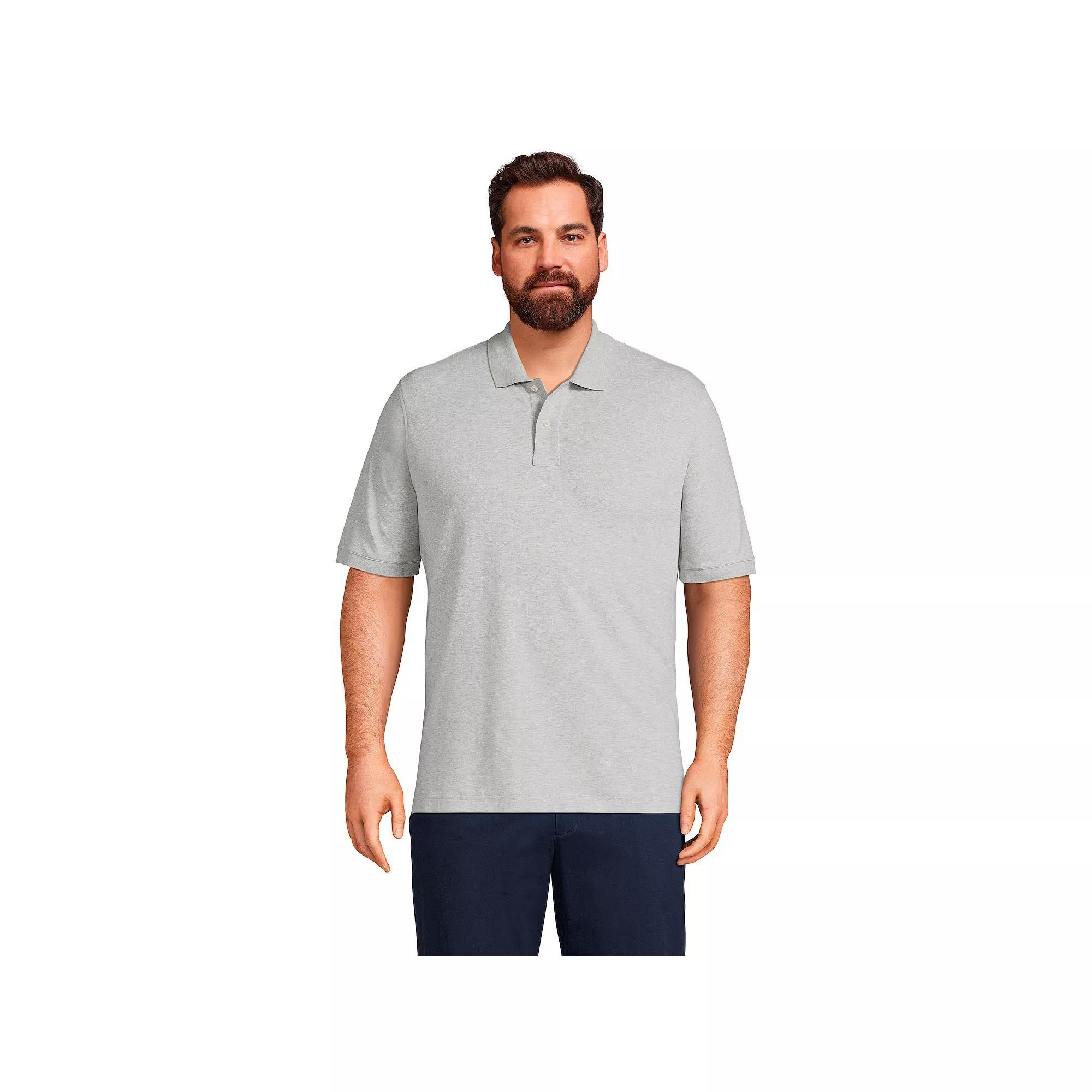 Big & Tall Lands' End Short Sleeve Comfort-First Mesh Polo Shirt, Men's, Size: 3XL Tall, Black Product Image