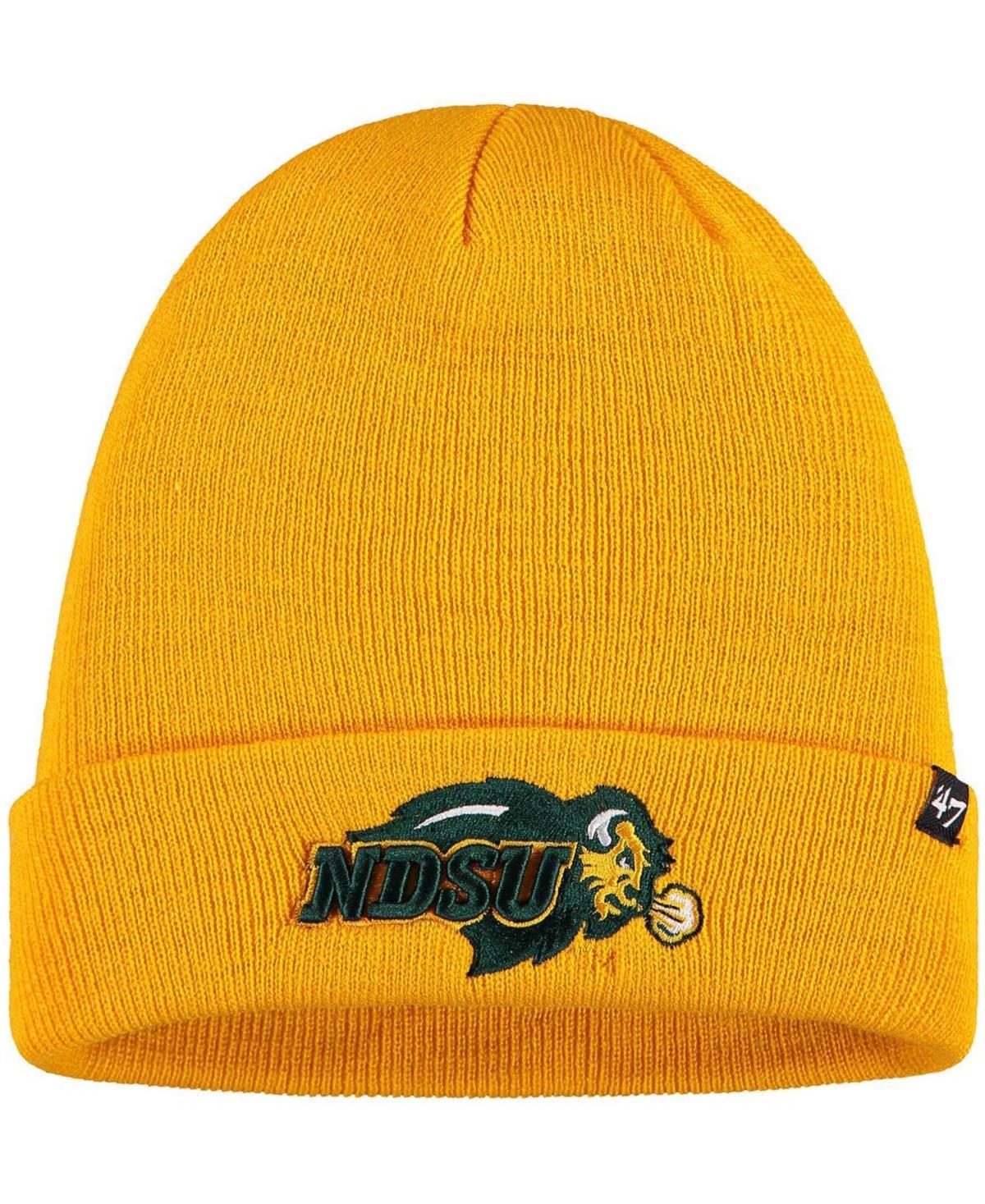 Mens 47 Gold NDSU Bison Raised Cuffed Knit Hat Product Image