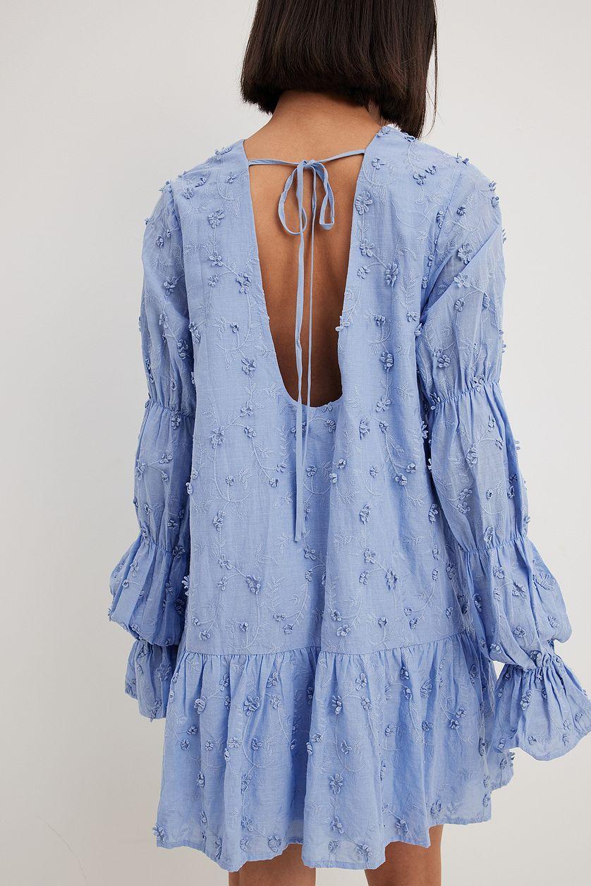 Sleeve Detail Deep Back Dress Product Image