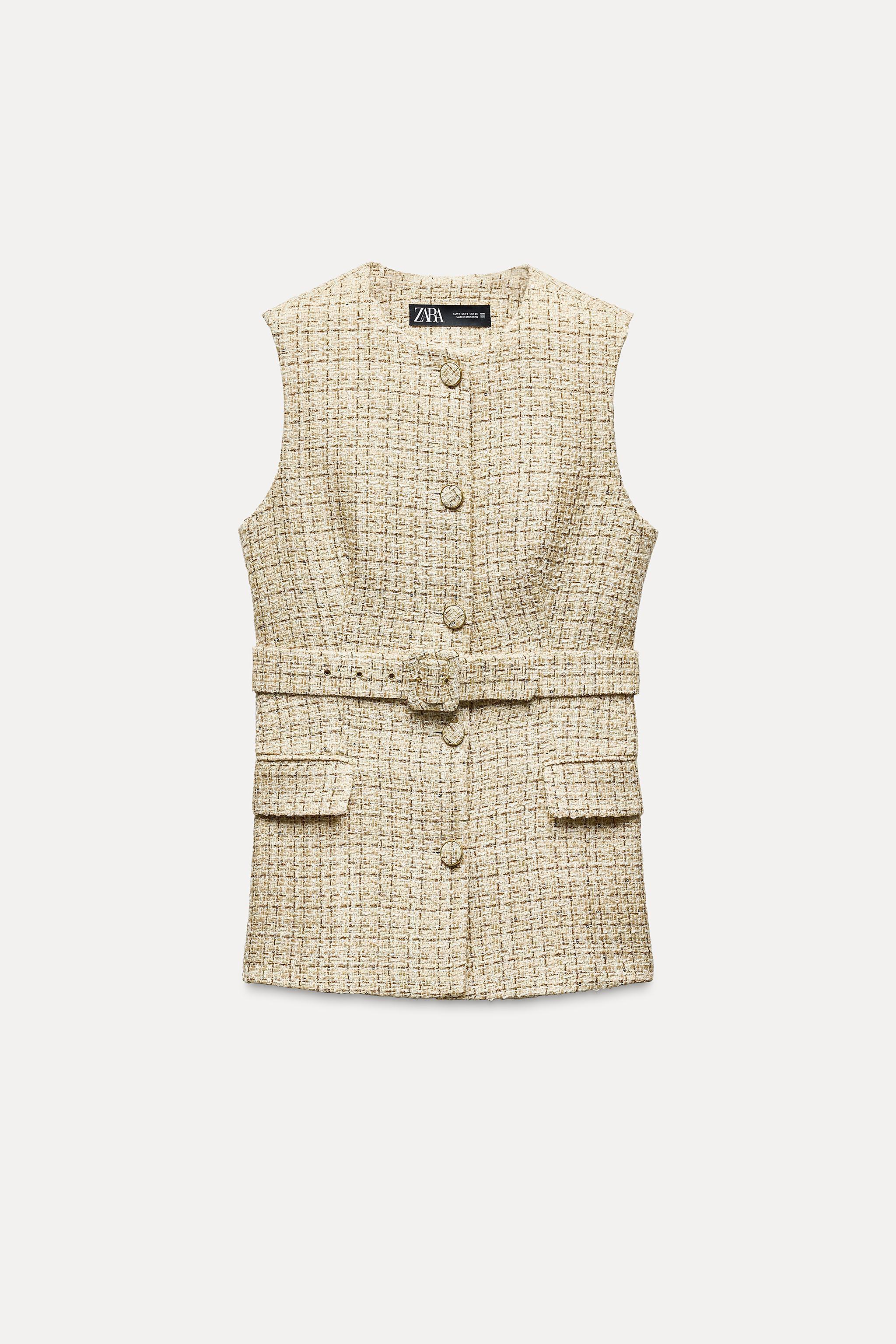 STRUCTURED BELTED VEST Product Image