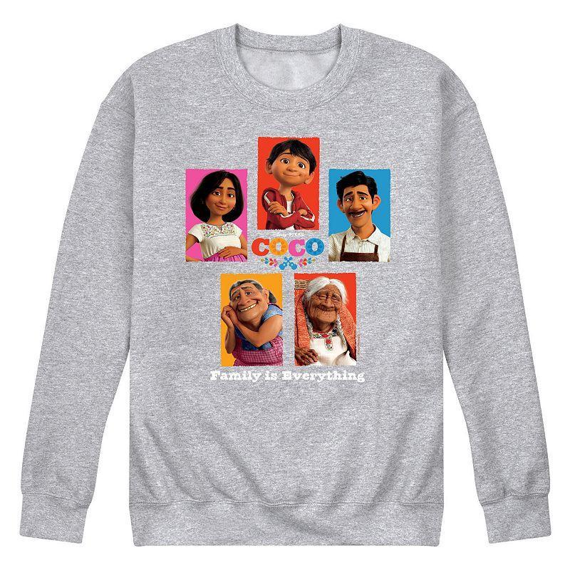 Disney / Pixar's Coco Men's Family Is Everything Fleece Sweatshirt, Size: Medium, Gray Product Image