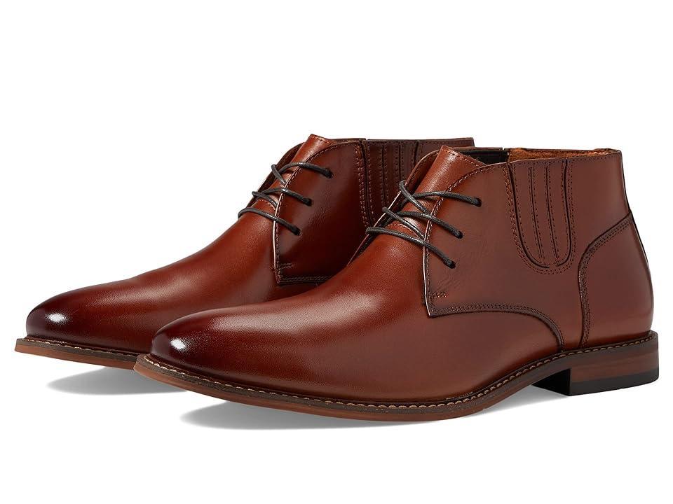 Stacy Adams Maxwell Plain Toe Demi Boot (Cognac) Men's Shoes Product Image