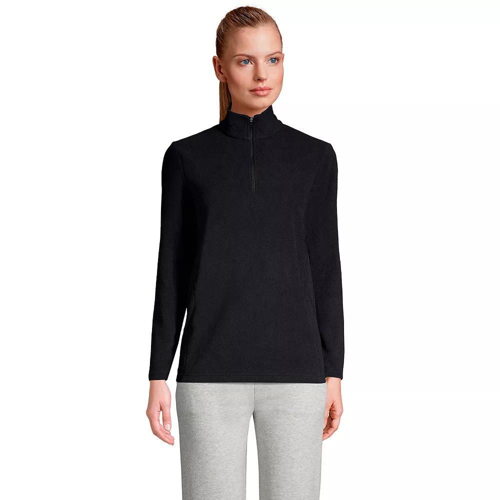 Women's Lands' End Quarter-Zip Fleece Pullover,  Product Image
