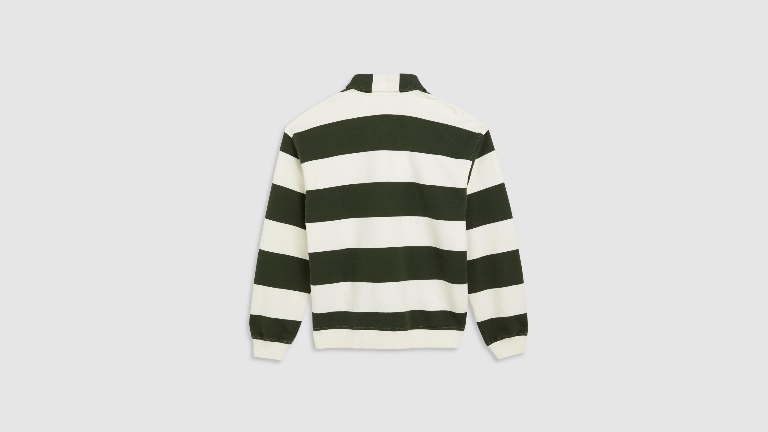 Quarter Zip Collar Crewneck Sweatshirt Product Image