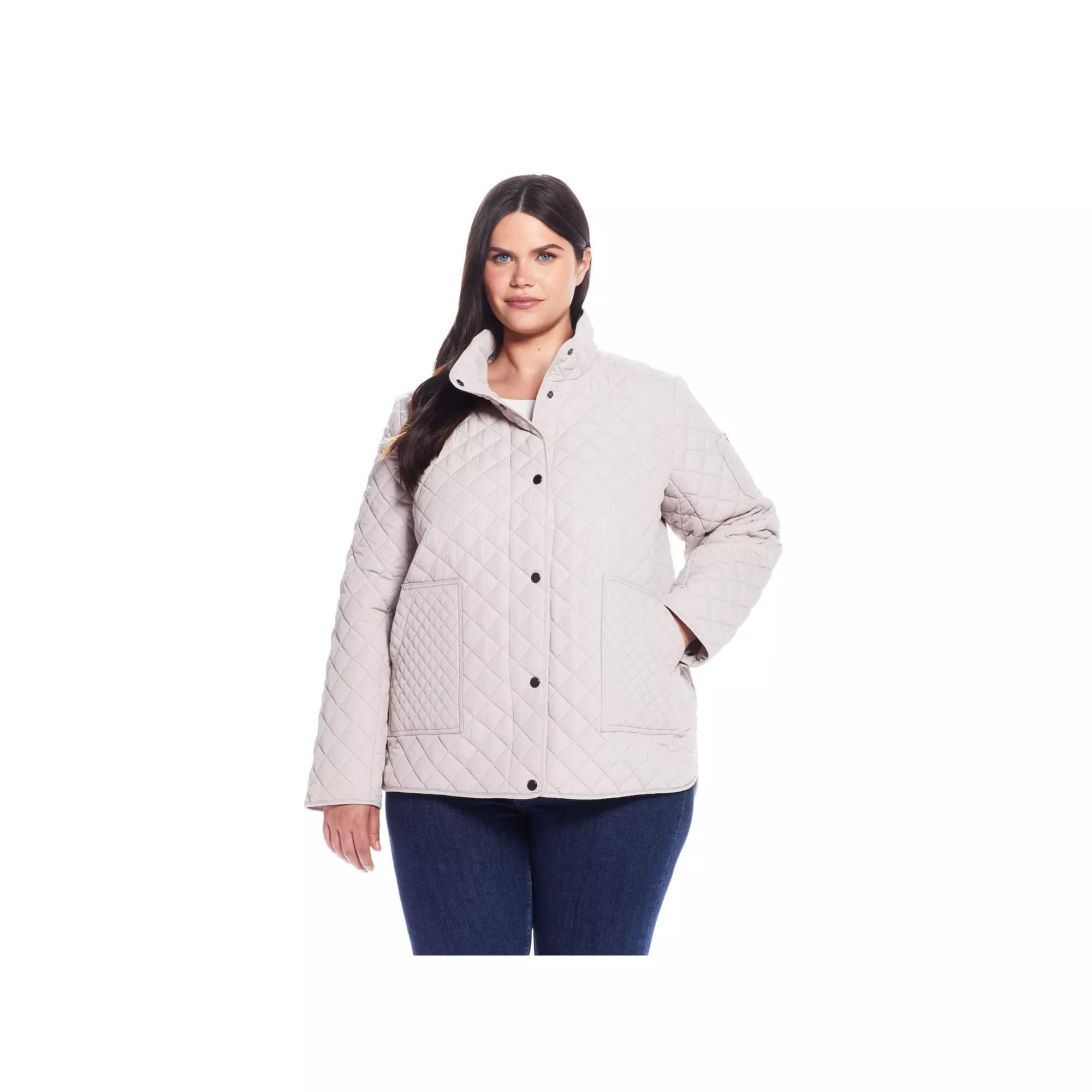 Women's Weathercast Mixed Diamond Quilted Modern Barn Jacket,  Product Image