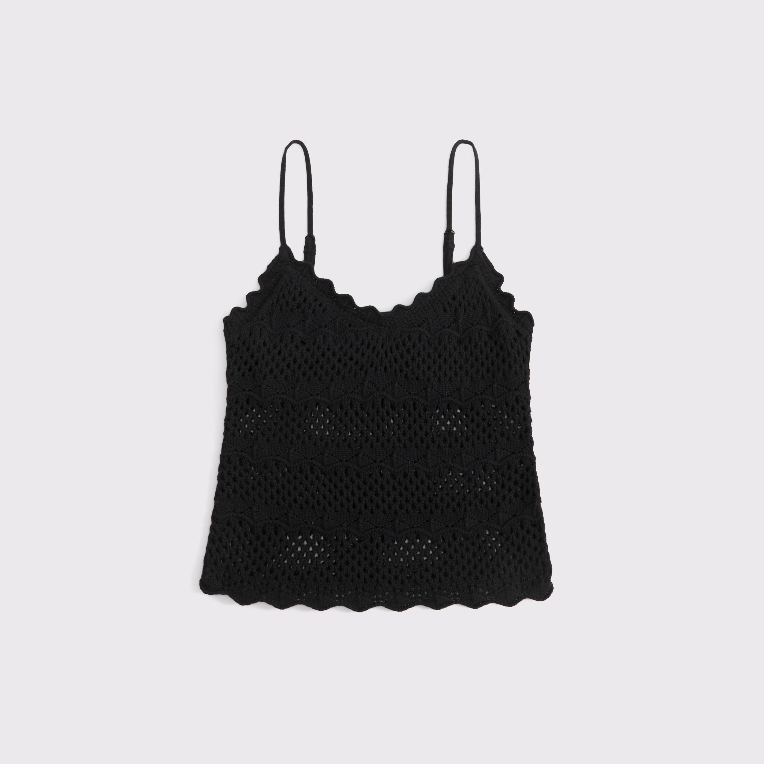 Crochet-Style V-Neck Cami Product Image