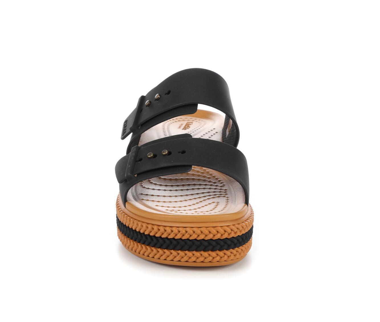 Women's Crocs Brooklyn Woven Buckle Wedge Sandals Product Image