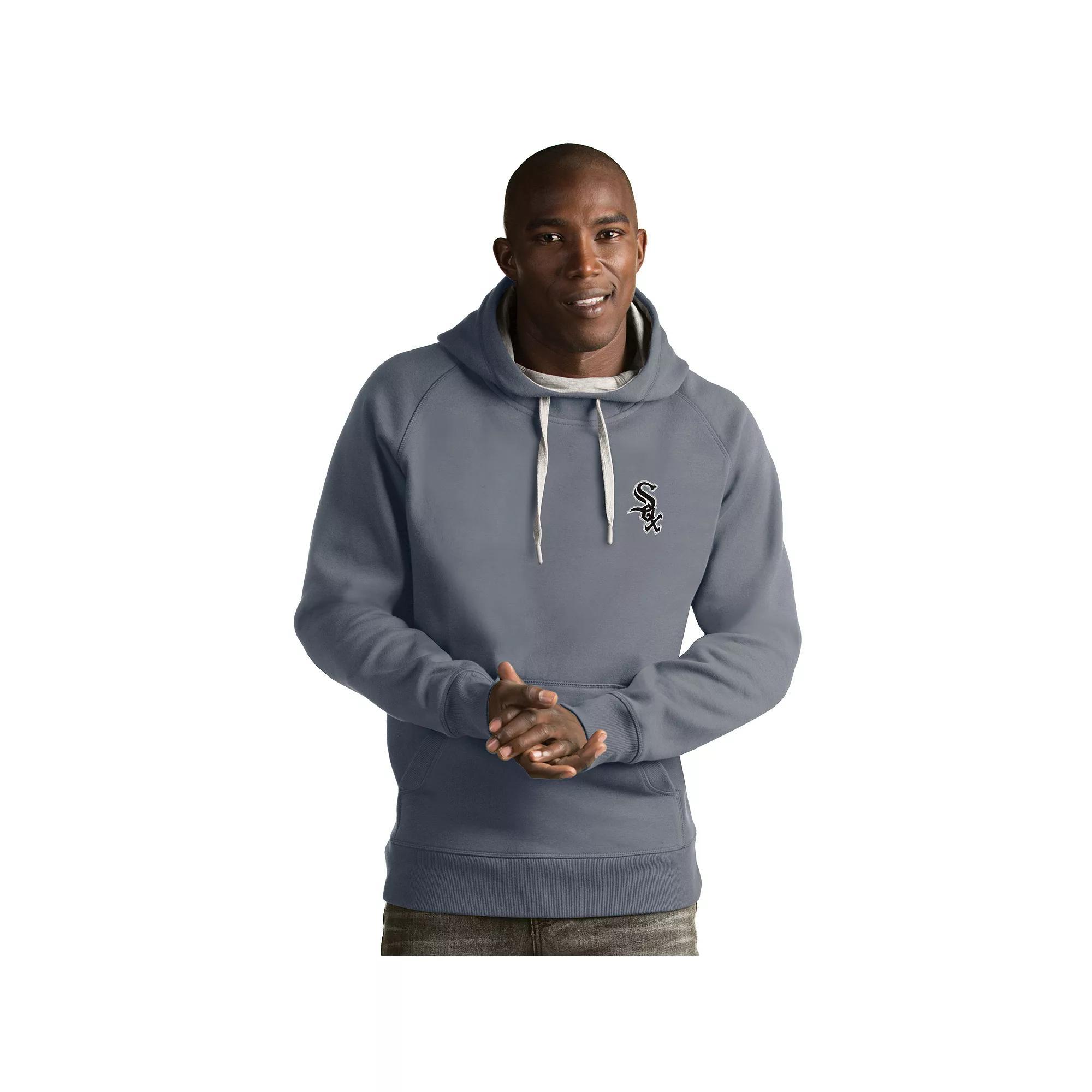 Men's Antigua Kansas City Royals Victory Pullover Hoodie, Size: Large, Gray Product Image