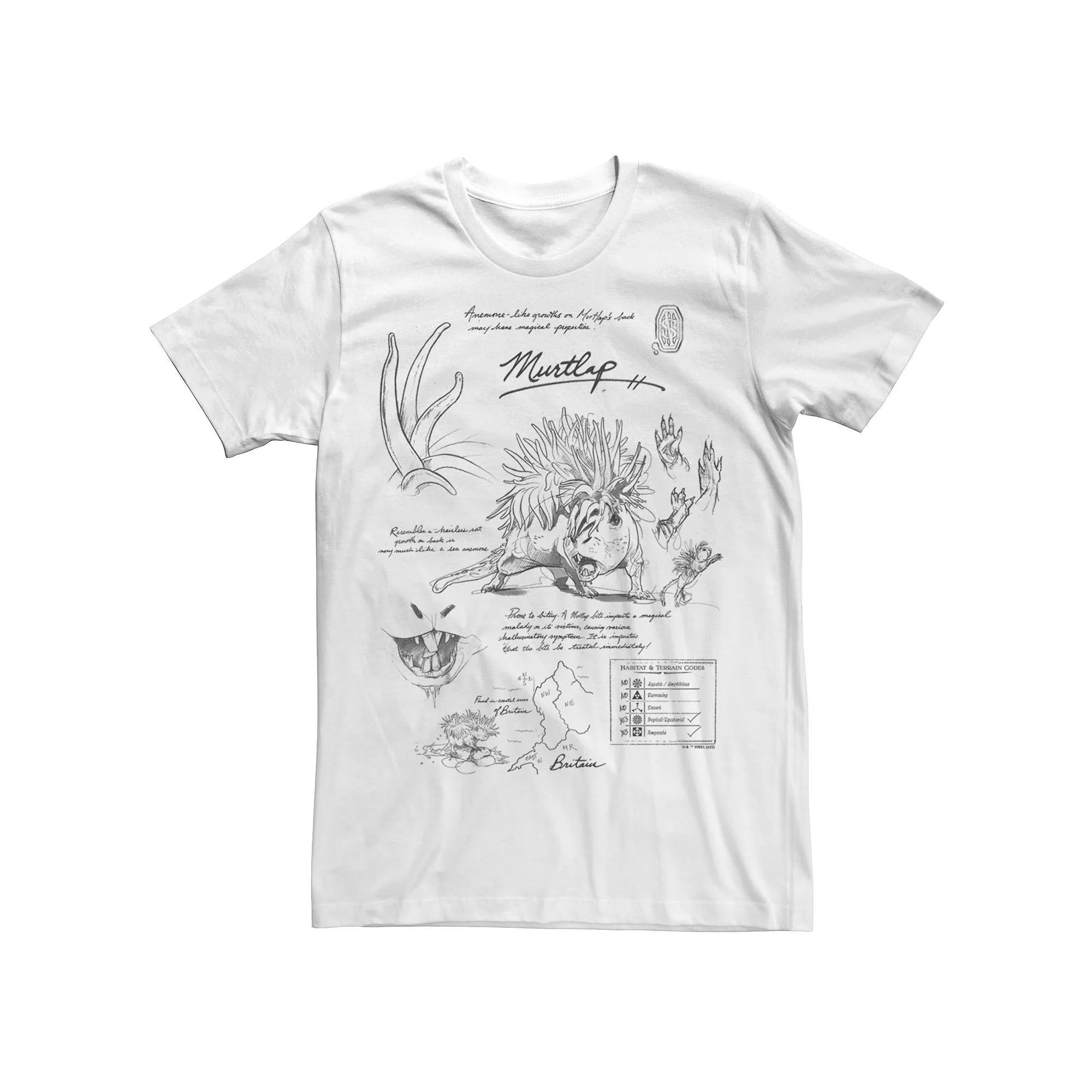 Men's Fantastic Beast Grindelwald Murtlap Study Notebook Sketch Tee,  Product Image