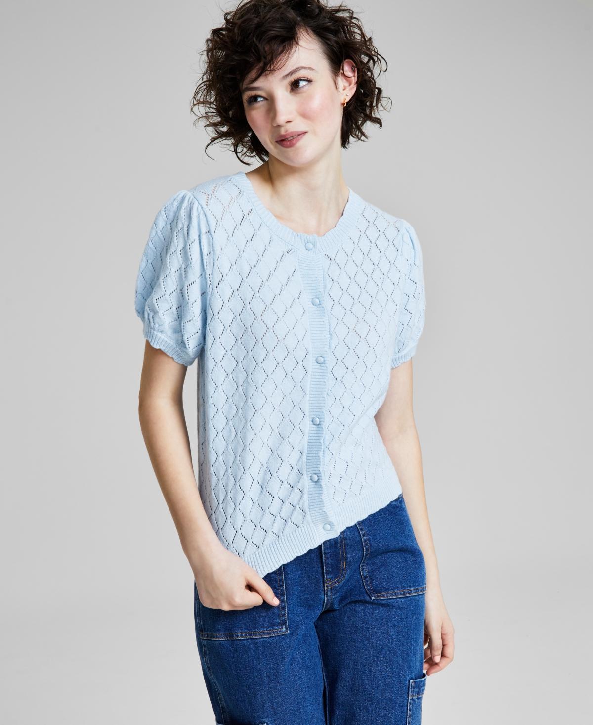 And Now This Womens Scalloped Button-Up Sweater, Created for Macys Product Image