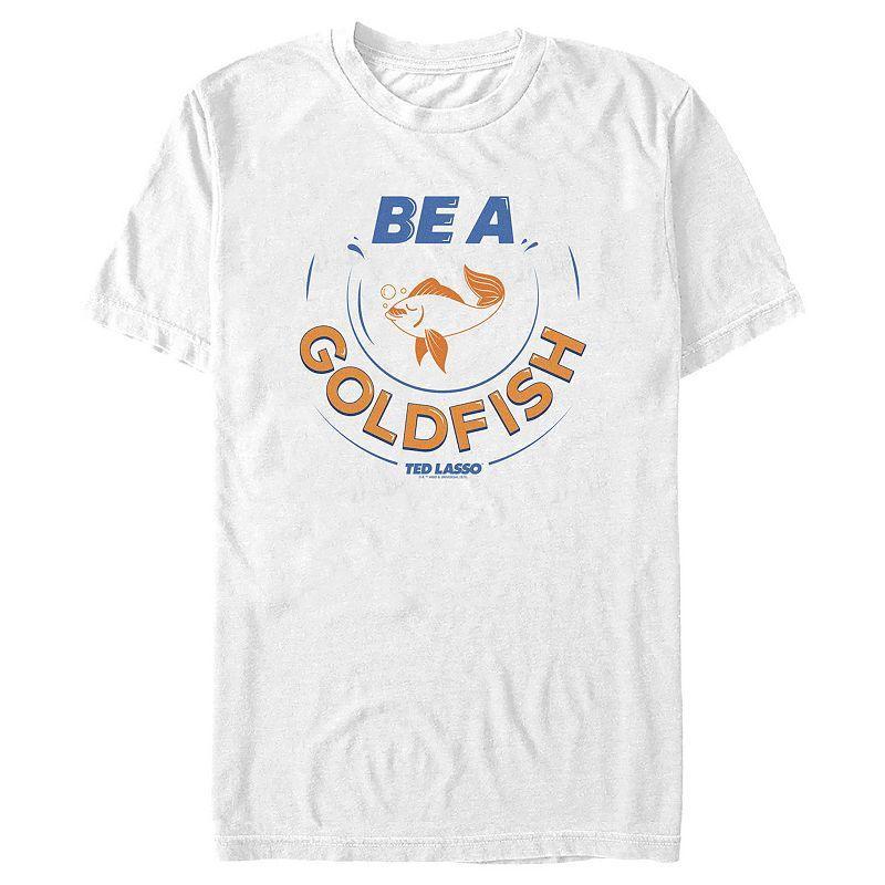 Men's Ted Lasso BE A GOLDFISH ORIGINAL Graphic Tee, Size: Large, White Product Image