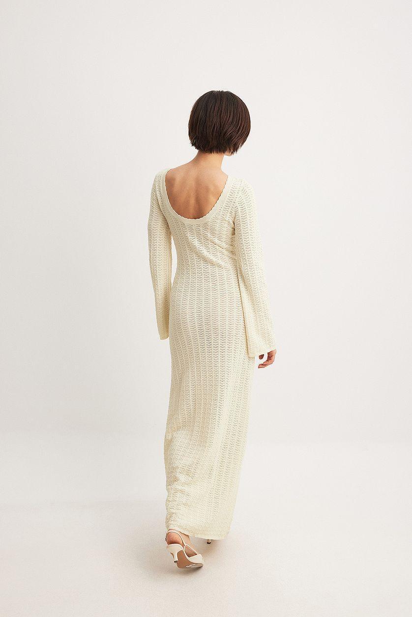 Deep Back Knitted Maxi Dress Product Image
