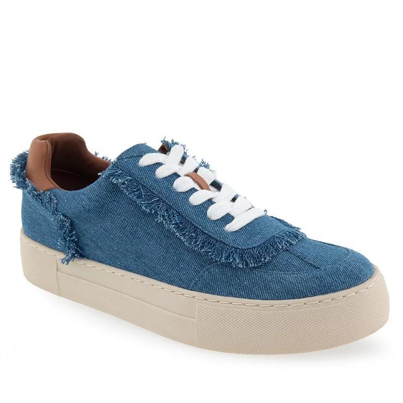 Aerosoles Bramston Womens Casual Sneakers Medium Blue Blue Product Image