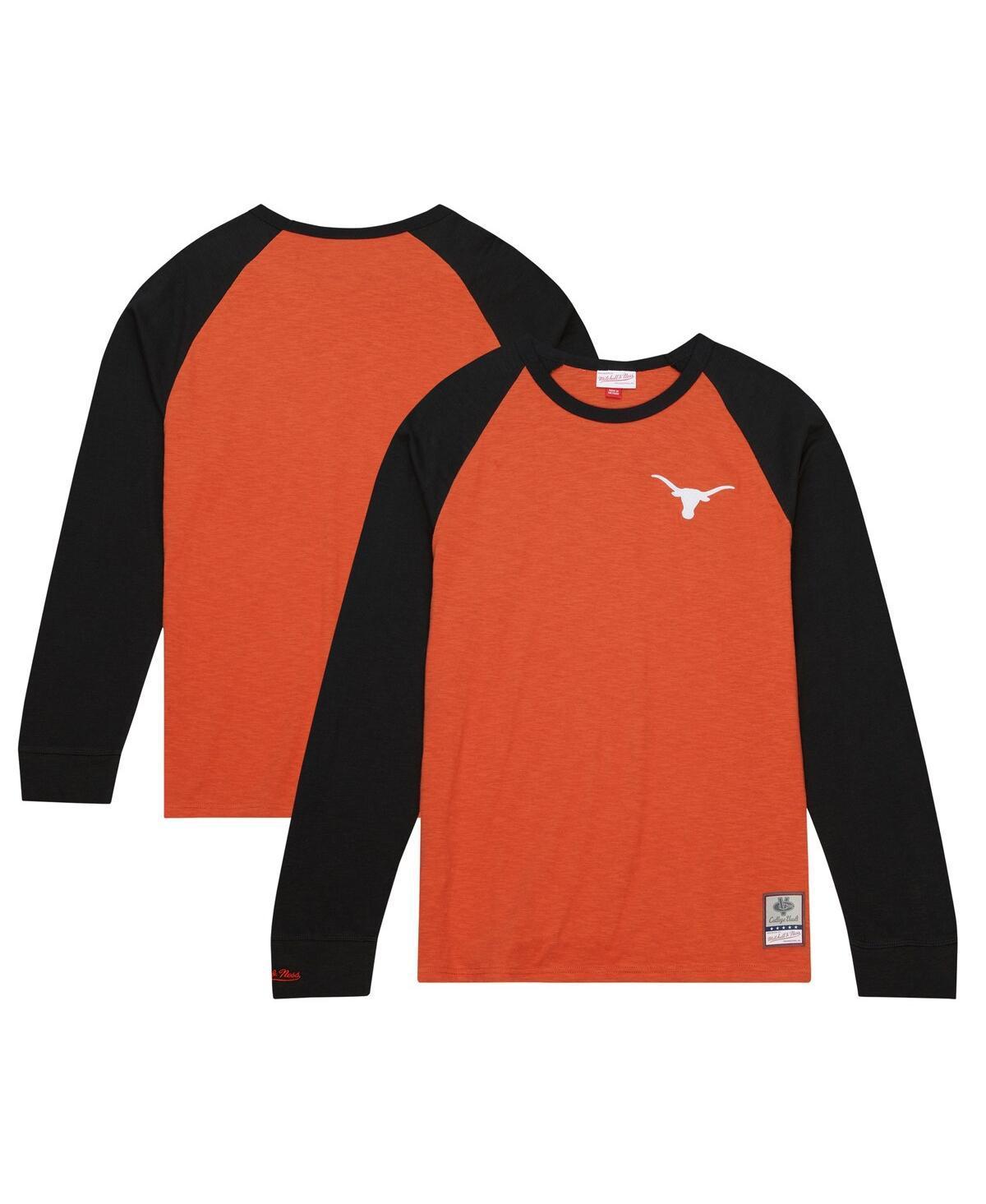 Mens Mitchell & Ness Texas Longhorns Legendary Slub Raglan Long Sleeve T-Shirt Product Image