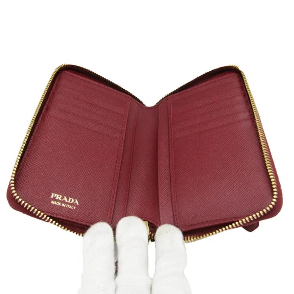 Saffiano Leather Wallet () In Burgundy Product Image