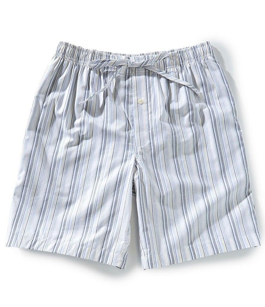 Hart Schaffner Marx Big & Tall Striped Woven Sleep Shorts Product Image