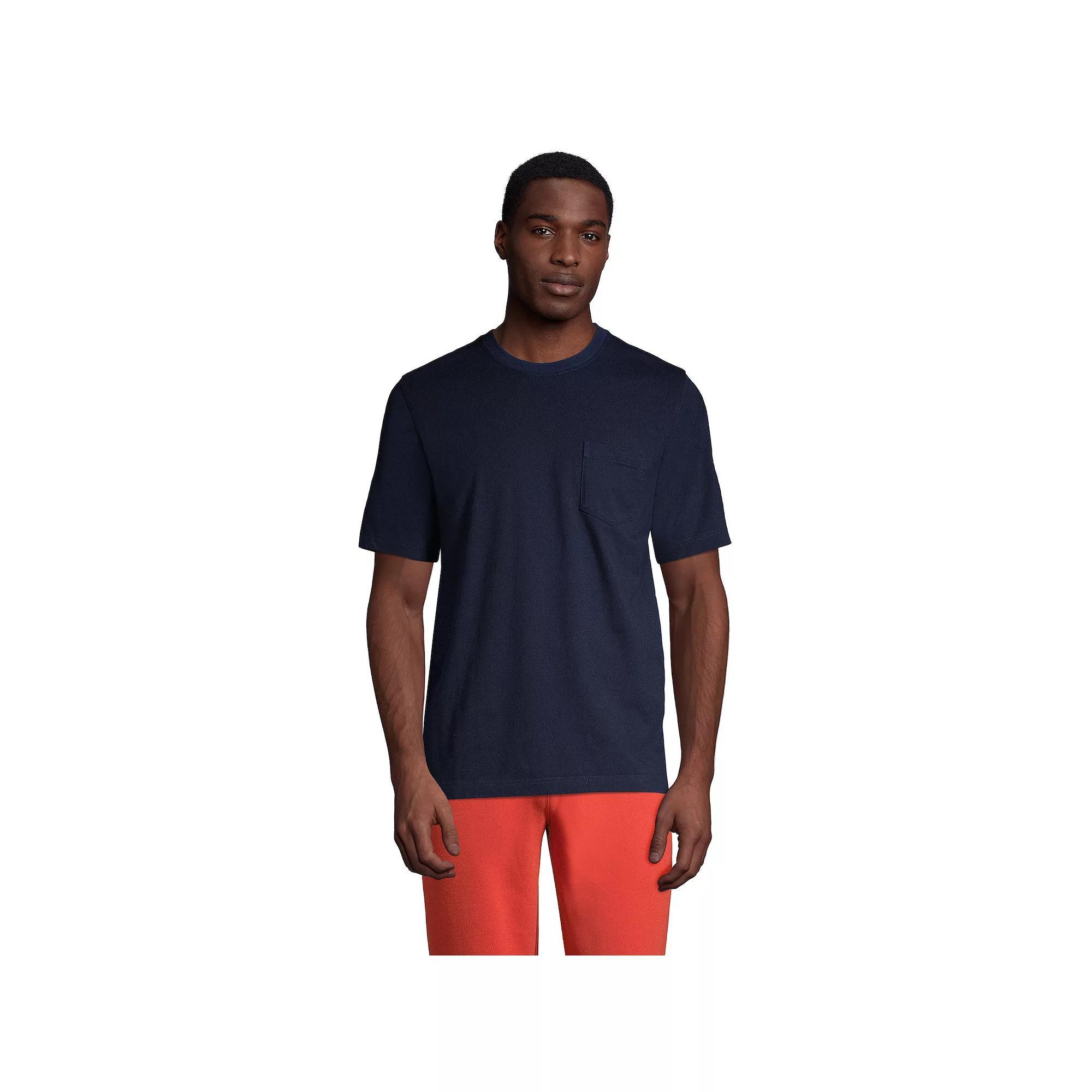 Big & Tall Lands' End Short Sleeve Super-T Pocket Tee, Men's,  Product Image