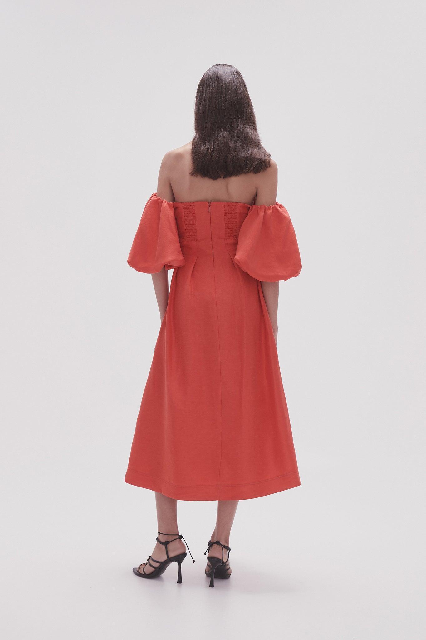 Eugenie Off Shoulder Midi Dress Product Image