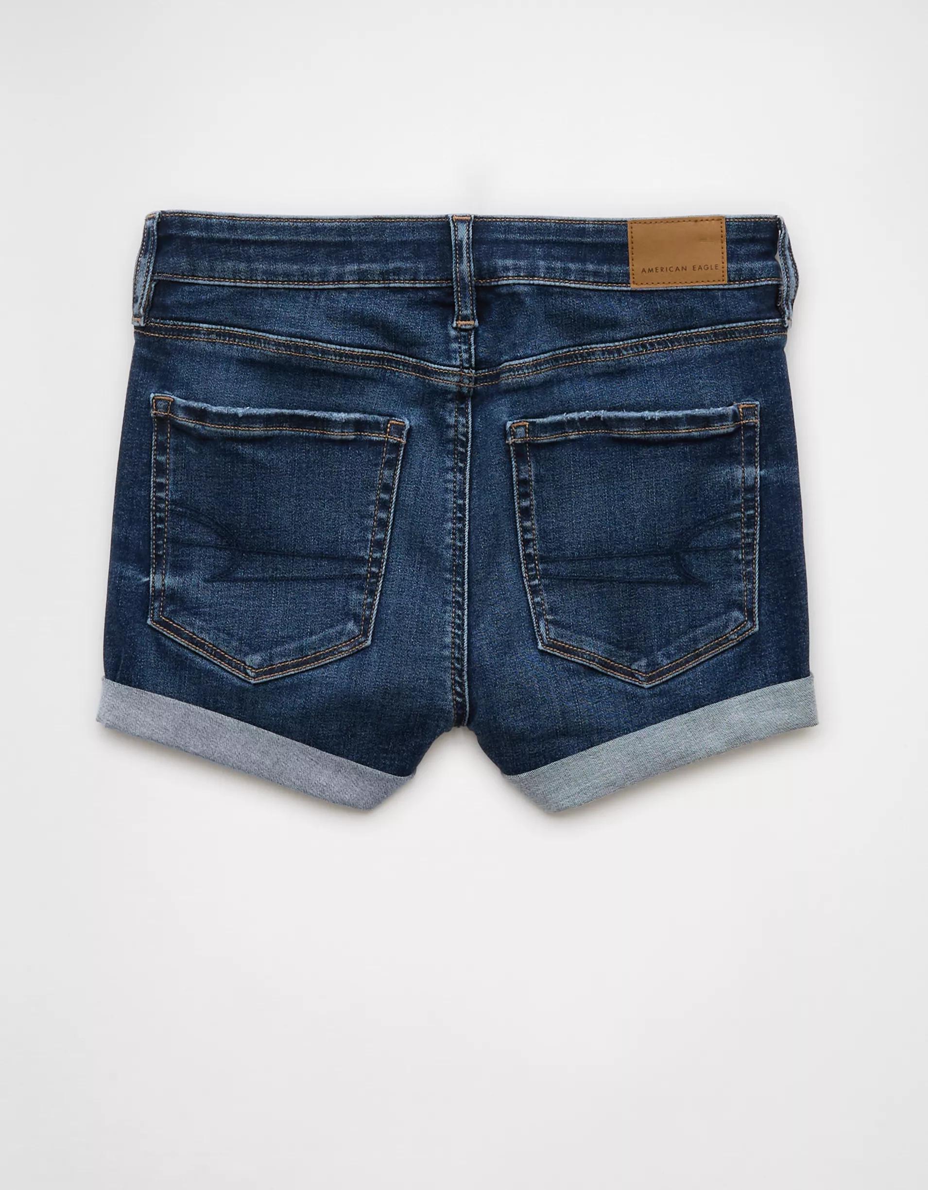 AE Next Level High-Waisted Denim Short Short Product Image