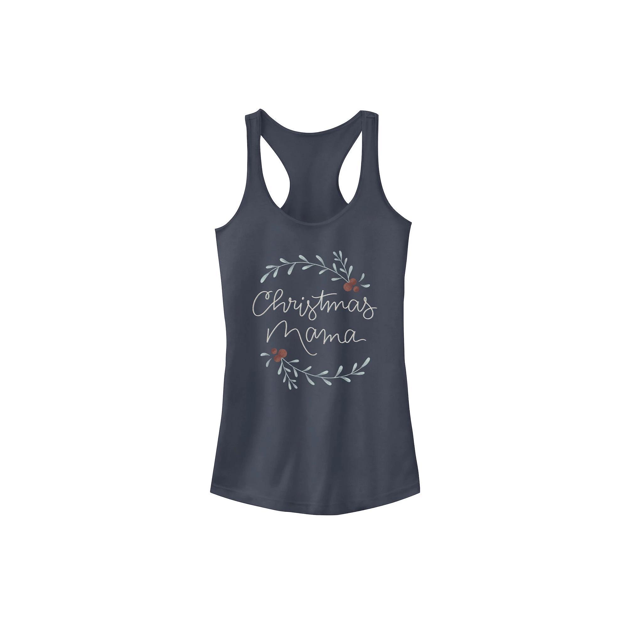 Juniors' Trendy Christmas Blessed Icons Typographic Tank Top, Girl's, Size: XL, Black Product Image