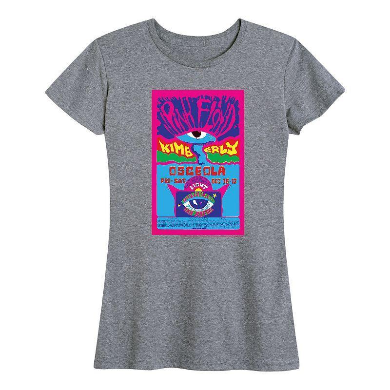 Women's Pink Floyd Pepperland Poster Graphic Tee, Girl's, Size: Small, White Product Image