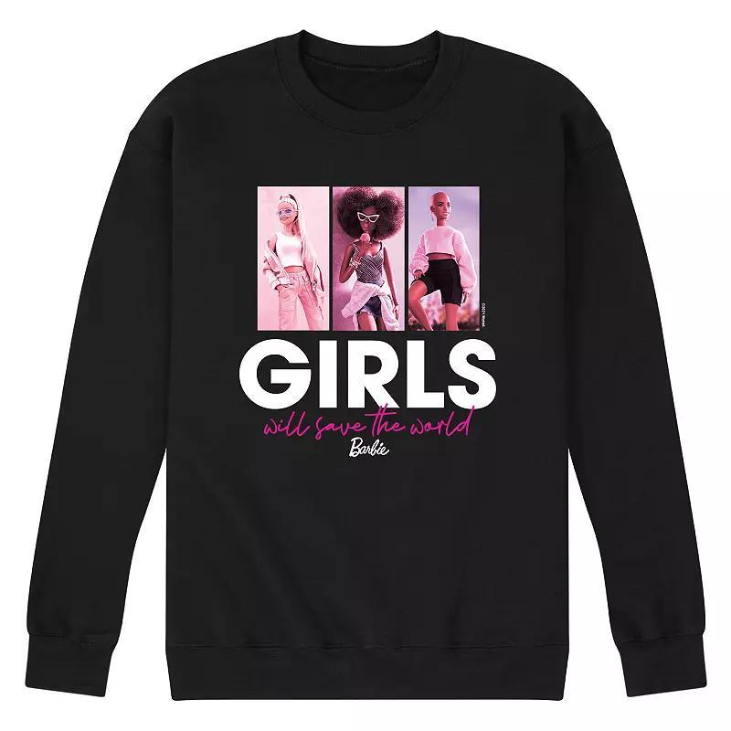 Mens Barbie Girls Will Save The World Graphic Sweatshirt Product Image