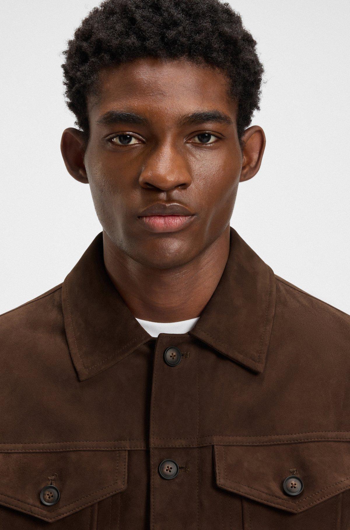 Regular-fit jacket in suede Product Image