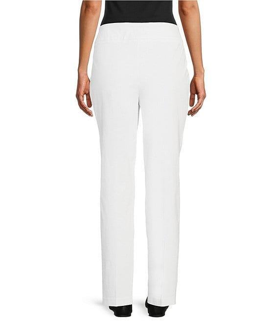Allison Daley Tech Stretch Elastic Waist Straight Leg Pants Product Image