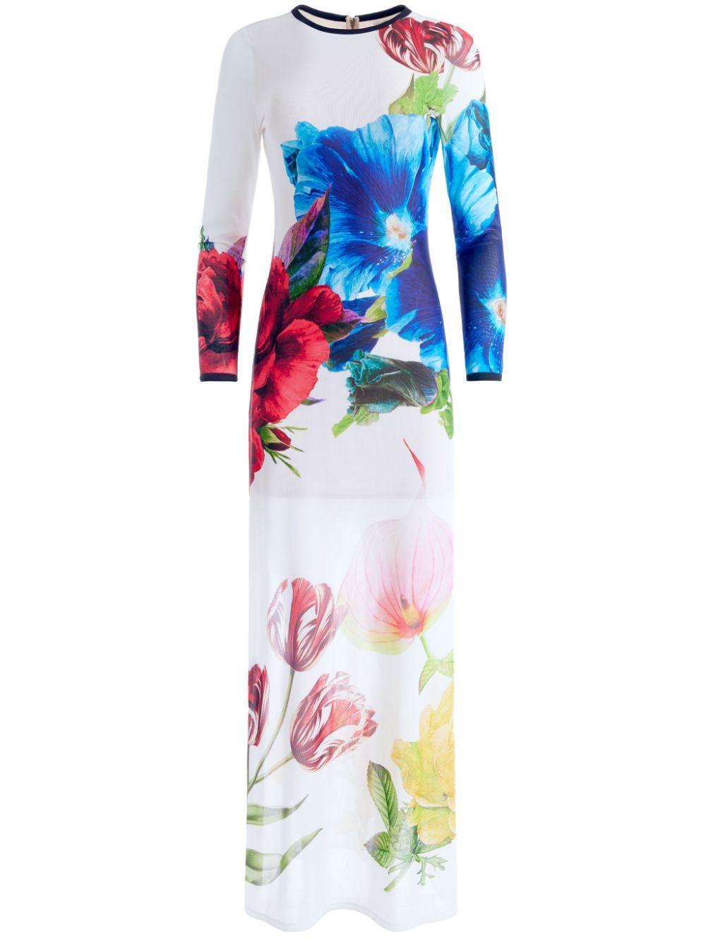 ALICE AND OLIVIA Delora Floral-print Maxi Dress In Le Parisien Product Image