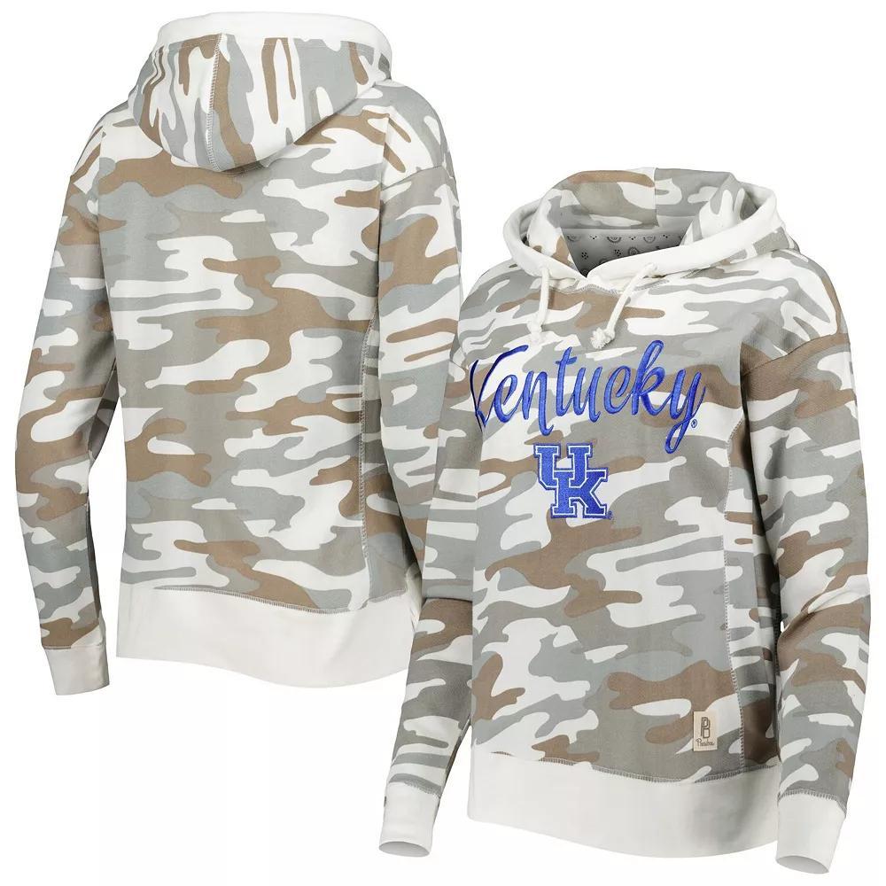 Women's Pressbox Camo Kentucky Wildcats San Pablo Pullover Hoodie, Size: Small, Green Product Image